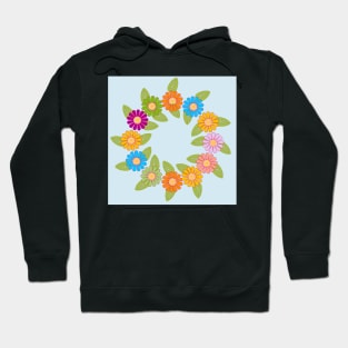 Flower and leaves background filling the frame. Hoodie